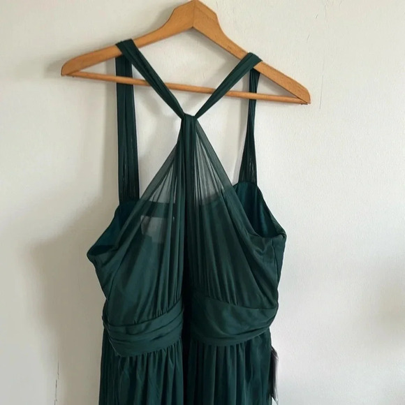 Birdy grey KIKO CHIFFON EMERALD green dress curve line size 3X NWT - Picture 4 of 10